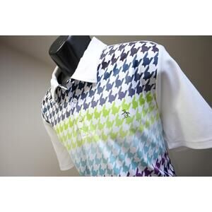 Penguin Munsingwear Golf Polo Checks Wicking Shirt Short Sleeve Mens Size XL